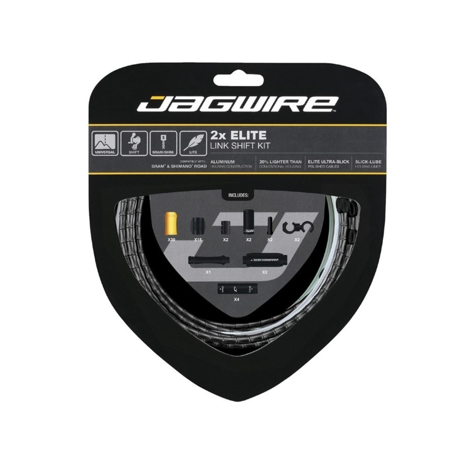 JAGWIRE ELITE LINK ROAD SHIFT KIT BLACK SRAM SHIMANO Bike