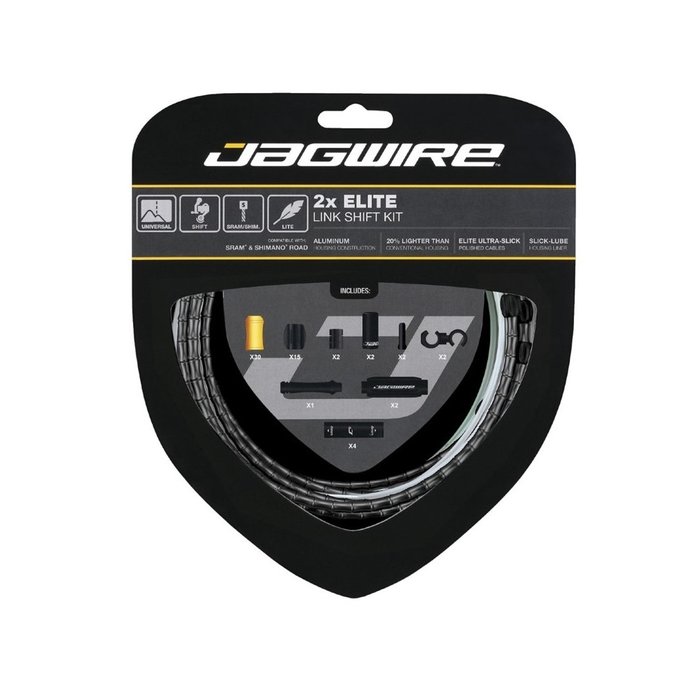 JAGWIRE JAGWIRE ELITE LINK ROAD SHIFT KIT BLACK SRAM / SHIMANO