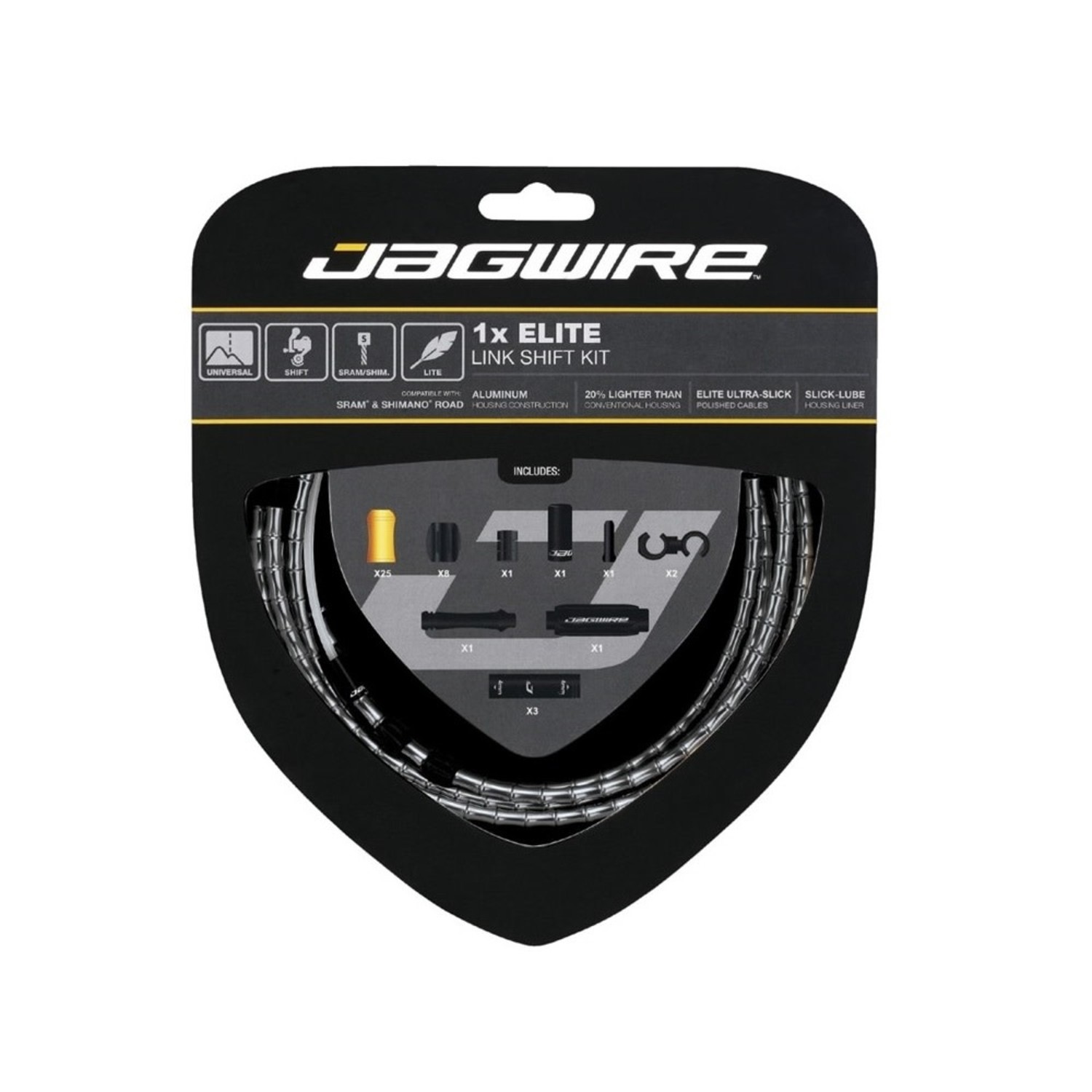 JAGWIRE ELITE LINK MTB CABLE KIT 1X BLACK SRAM SHIMANO Bike Force Clarkson