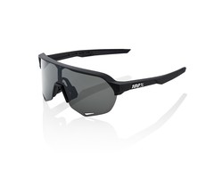 100% 100% S2 SUNGLASSES SOFT TACT BLACK - SMOKE
