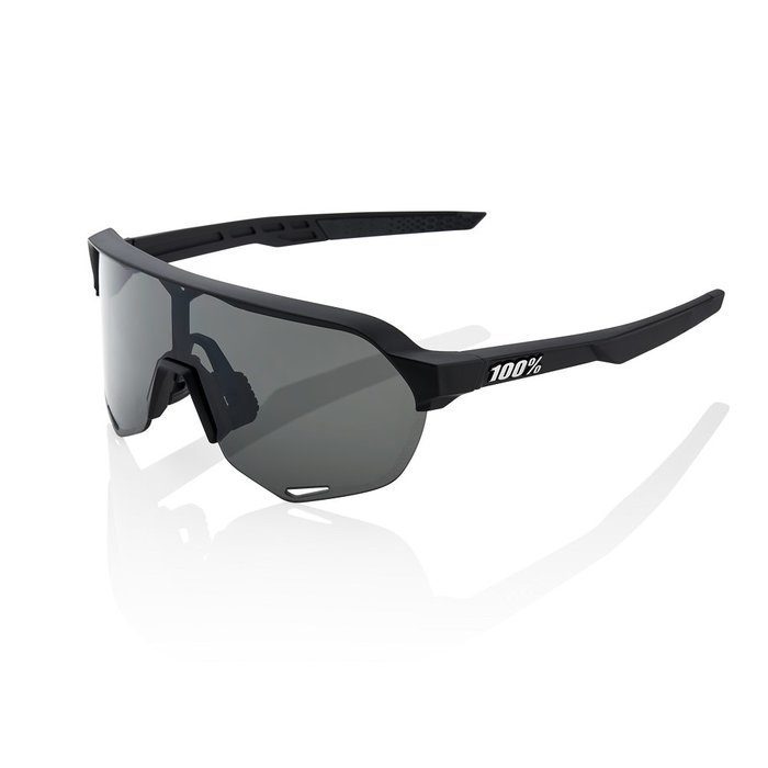 100% 100% S2 SUNGLASSES SOFT TACT BLACK - SMOKE