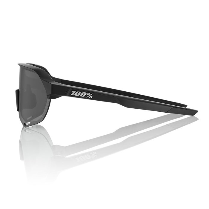 100% 100% S2 SUNGLASSES SOFT TACT BLACK - SMOKE