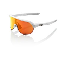 100% S2 SUNGLASSES SOFT TACT OFF WHITE - HIPER RED
