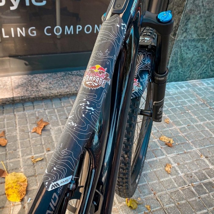 ALL MOUNTAIN STYLES AMS HONEYCOMB FRAME SKINS EXTRA PROTECTION RED BULL RAMPAGE WHITE