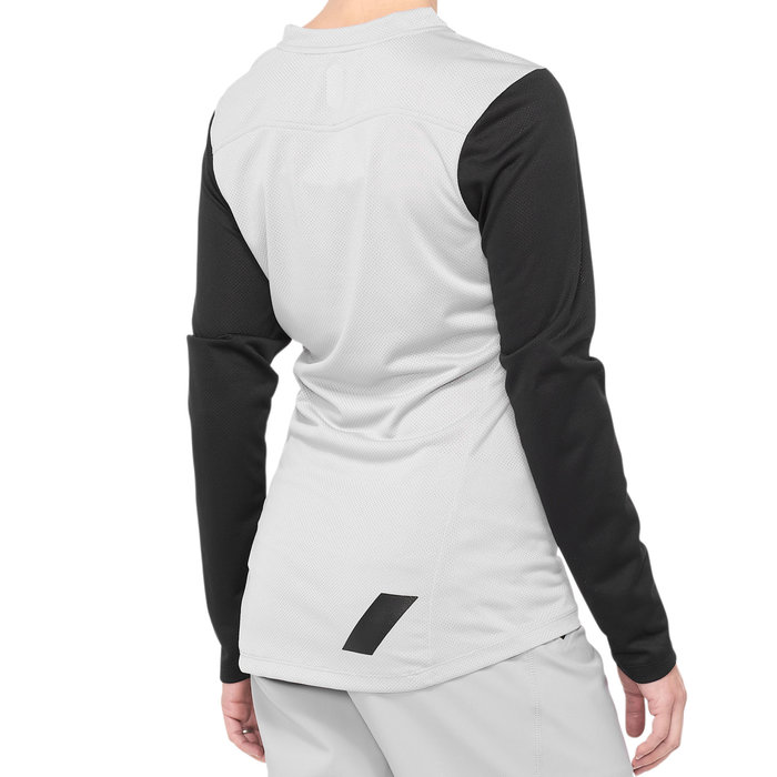 100% 100% RIDECAMP LADIES LONG SLEEVE JERSEY GREY / BLACK