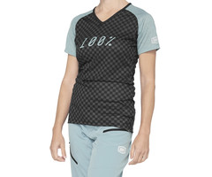 100% 100% AIRMATIC LADIES JERSEY SEAFOAM CHECKERS