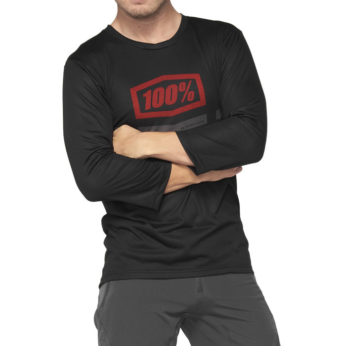 100% 100% AIRMATIC 3/4 JERSEY BLACK / RED