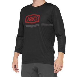 100% 100% AIRMATIC 3/4 JERSEY BLACK / RED