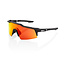 100% 100% SPEEDCRAFT SL SUNGLASSES SOFT TACT BLACK - HIPER RED