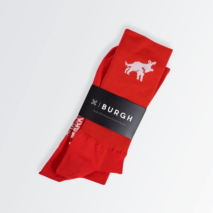 BURGH BURGH DEVIL RED SOCKS