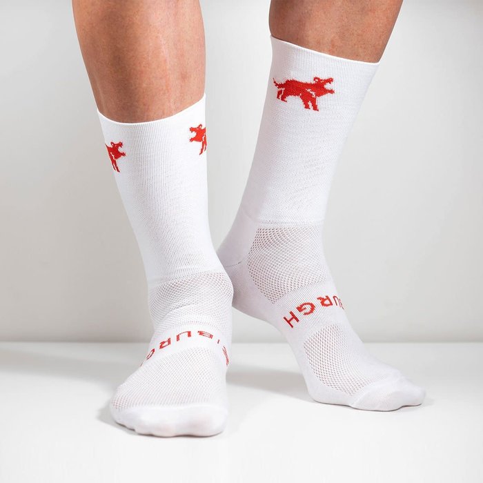 BURGH BURGH HUNGRY DEVIL WHITE SOCKS