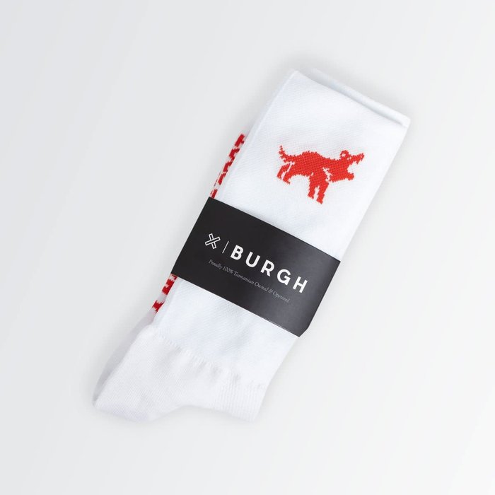 BURGH BURGH HUNGRY DEVIL WHITE SOCKS