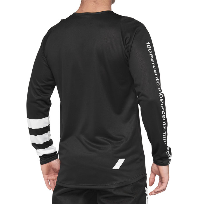 100% 100% R-CORE LONG SLEEVE JERSEY BLACK / WHITE