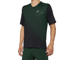 100% 100% CELIUM SHORT SLEEVE JERSEY  FOREST GREEN / BLACK