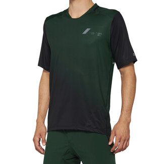 100% 100% CELIUM SHORT SLEEVE JERSEY  FOREST GREEN / BLACK