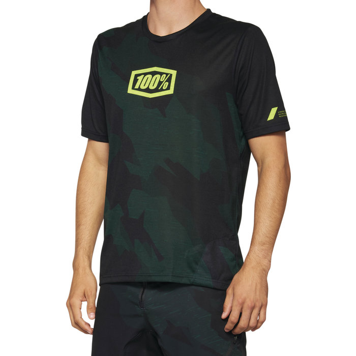 100% 100% AIRMATIC LE SHORT SLEEVE JERSEY BLACK CAMO