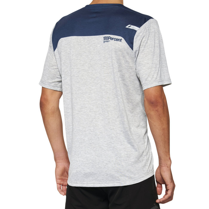 100% 100% AIRMATIC SHORT SLEEVE JERSEY GREY / MIDNIGHT