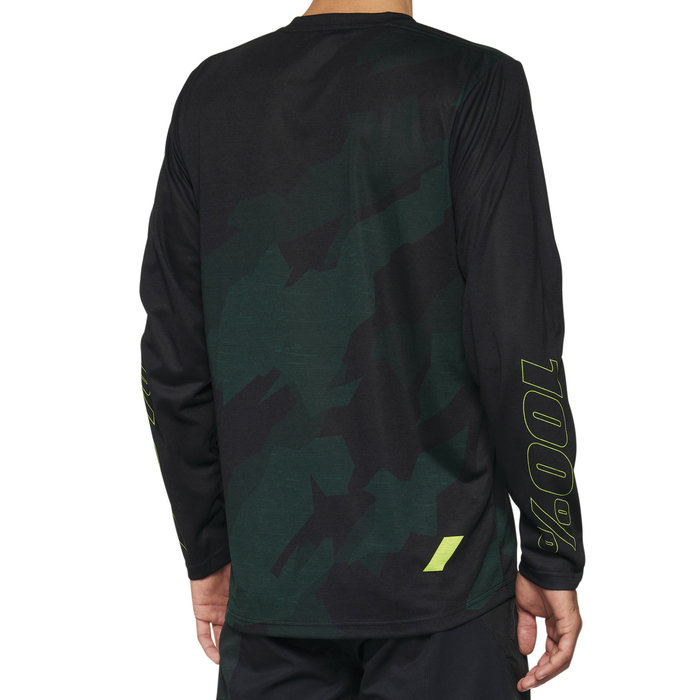 100% 100% AIRMATIC LE LONG SLEEVE JERSEY BLACK CAMO