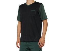 100% 100% RIDECAMP SHORT SLEEVE JERSEY BLACK / FOREST GREEN