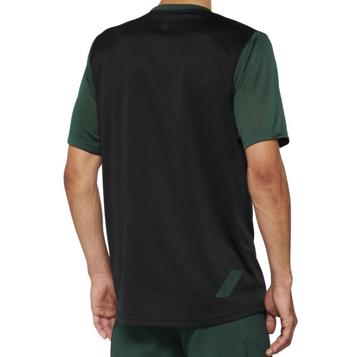 100% 100% RIDECAMP SHORT SLEEVE JERSEY BLACK / FOREST GREEN