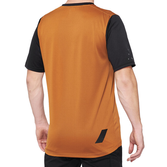 100% RIDECAMP SHORT SLEEVE JERSEY TERRACOTTA / BLACK