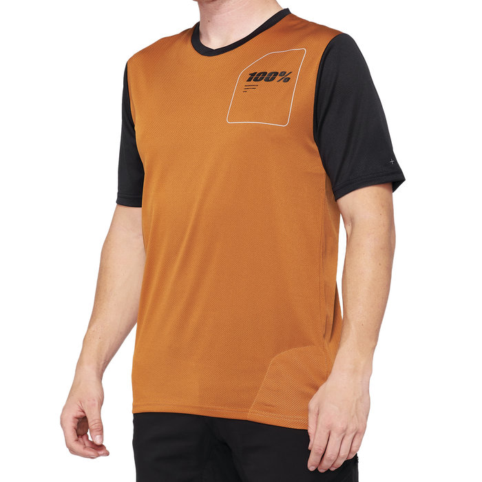100% 100% RIDECAMP SHORT SLEEVE JERSEY TERRACOTTA / BLACK