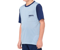 100% 100% RIDECAMP YOUTH SHORT SLEEVE JERSEY SLATE BLUE / NAVY