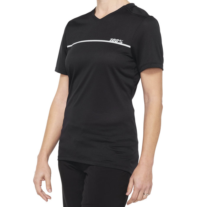 100% 100% RIDECAMP LADIES SHORT SLEEVE JERSEY BLACK / GREY
