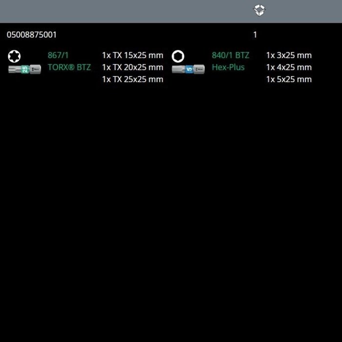 WERA WERA KRAFTFORM KOMPAKT STUBBY SCREWDRIVER WITH MAGAZINE