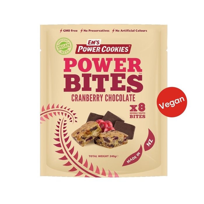 EMS EM’S POWER BITES CRANBERRY CHOCOLATE 8 PACK
