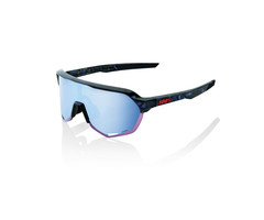 100% 100% S2 SUNGLASSES BLACK HOLOGRAPHIC - HIPER BLUE
