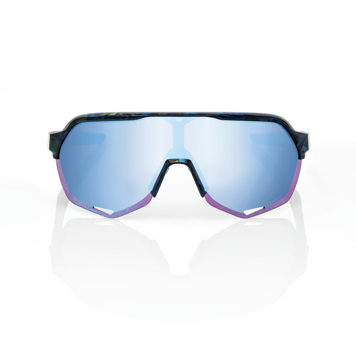 100% 100% S2 SUNGLASSES BLACK HOLOGRAPHIC - HIPER BLUE