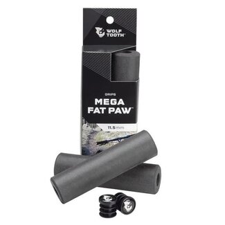 WOLFTOOTH COMPONENTS WOLF TOOTH MEGA FAT PAW SILICONE GRIPS BLACK