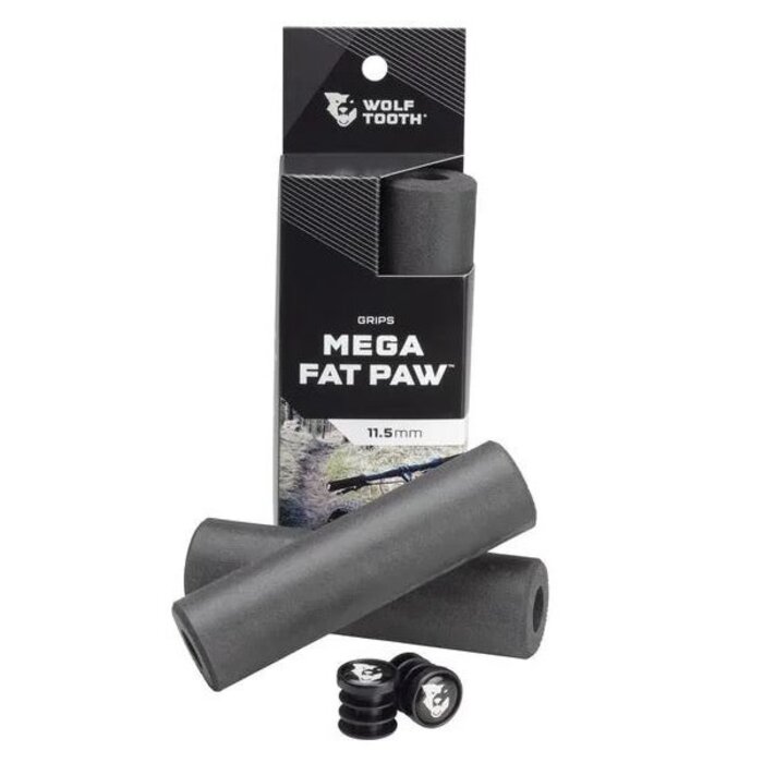 WOLFTOOTH COMPONENTS WOLF TOOTH MEGA FAT PAW SILICONE GRIPS BLACK