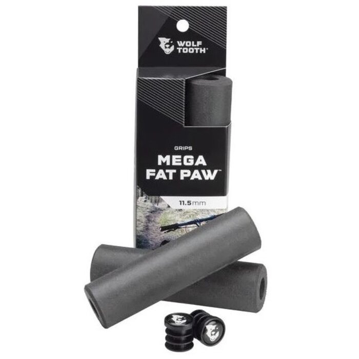 WOLFTOOTH COMPONENTS WOLF TOOTH MEGA FAT PAW SILICONE GRIPS BLACK