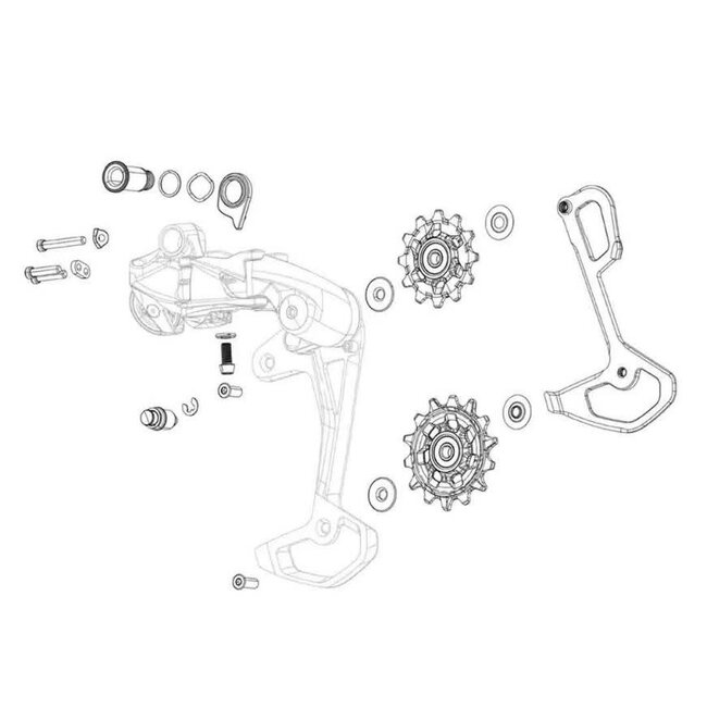 SRAM EAGLE XX1 PULLEY & INNER CAGE GREY
