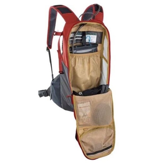 EVOC RIDE 12 BACKPACK W/ 2L BLADER  CHILI RED / CARBON GREY