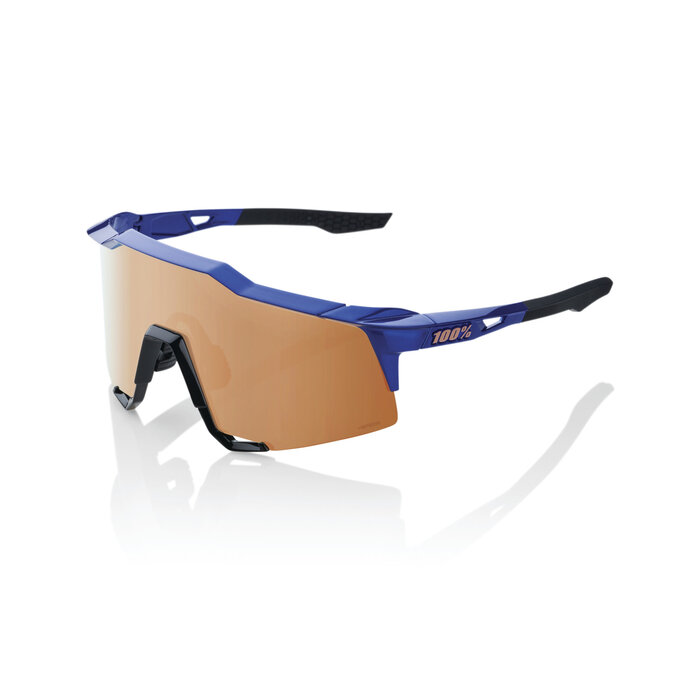 100% SPEEDCRAFT SUNGLASSES GLOSS COBLAT BLUE - HIPER COPPER MIRROR
