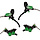 HOPE TECH4 E4 BLACK / GREEN L/E BRAKE SET