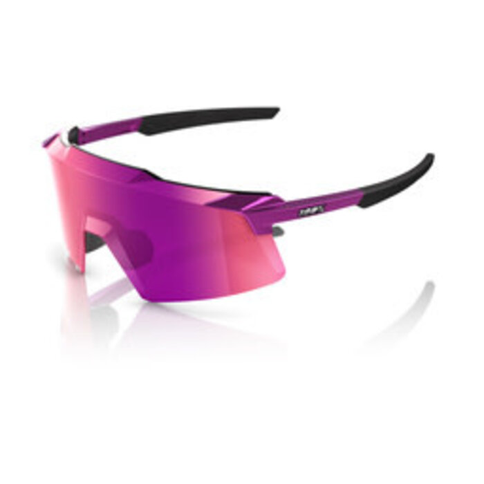 100% 100% AEROCRAFT SUNGLASSES GLOSS PURPLE CHROME - PURPLE MIRROR