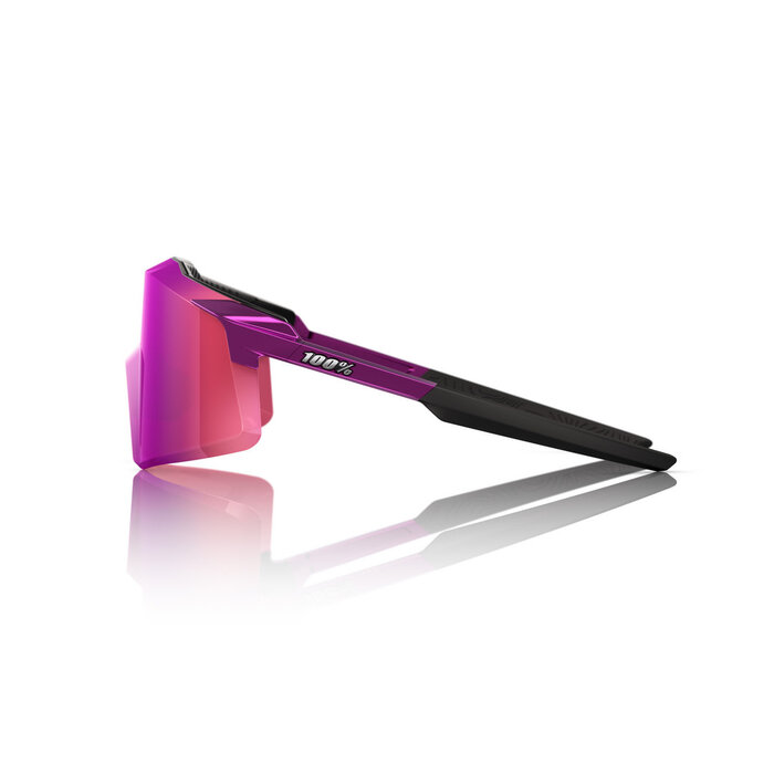 100% 100% AEROCRAFT SUNGLASSES GLOSS PURPLE CHROME - PURPLE MIRROR