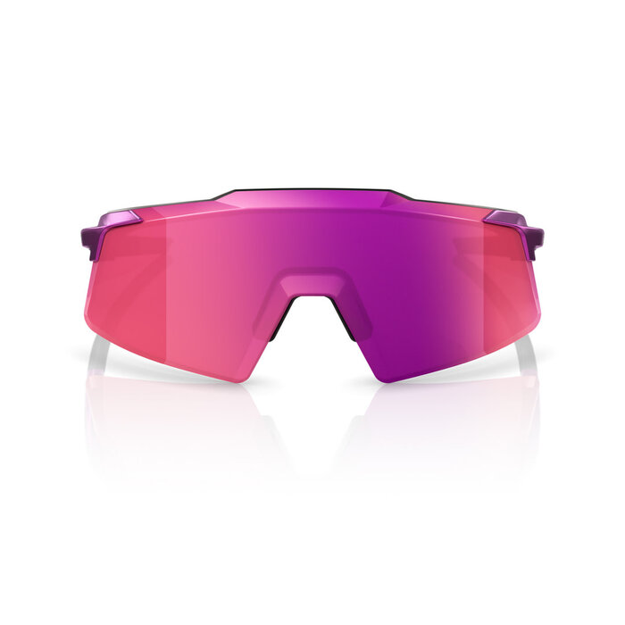 100% 100% AEROCRAFT SUNGLASSES GLOSS PURPLE CHROME - PURPLE MIRROR