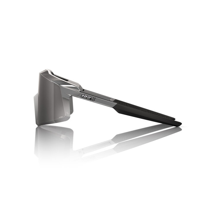 100% 100% AEROCRAFT SUNGLASSESS GLOSS BLACK CHROME - HIPER SILVER CHROME