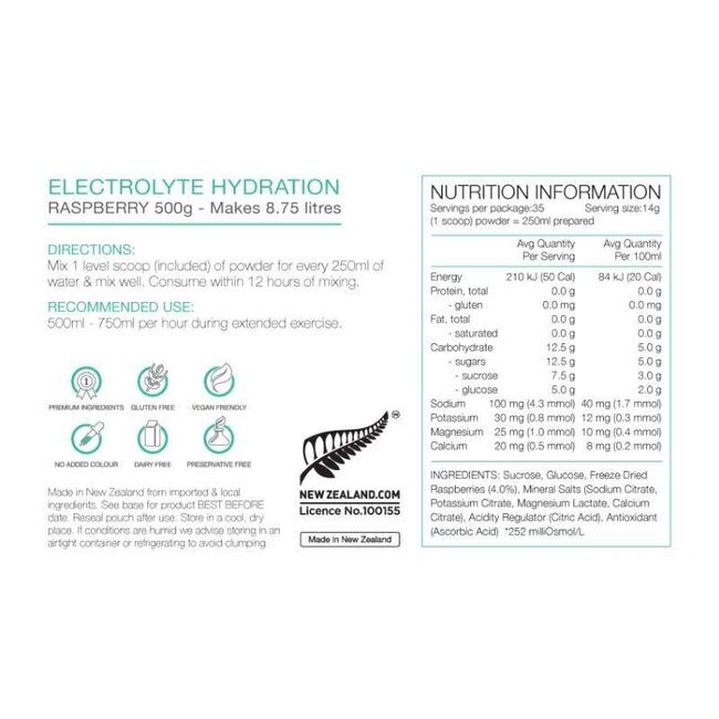 PURE ELECTROLYTE HYDRATION 500G