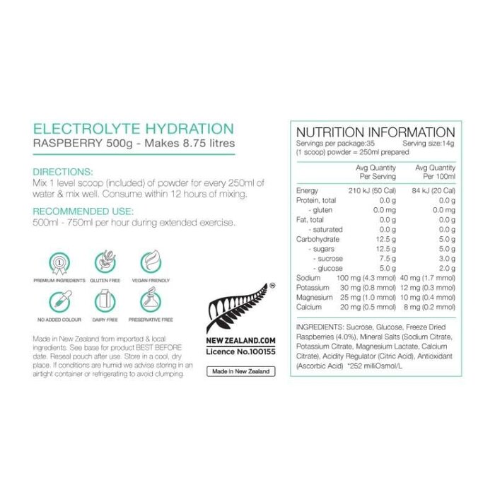 PURE PURE ELECTROLYTE HYDRATION 500G