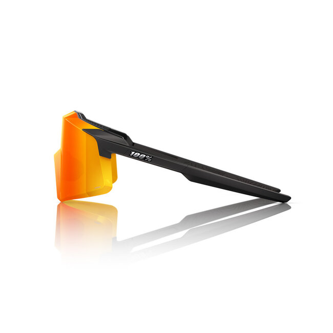 100% AEROCRAFT SUNGLASSES SOFT TACT BLACK - HIPER RED MIRROR
