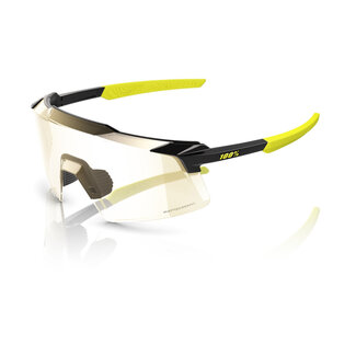 100% 100% AEROCRAFT SUNGLASSES METALIC BLACK - PHOTOCHROMIC