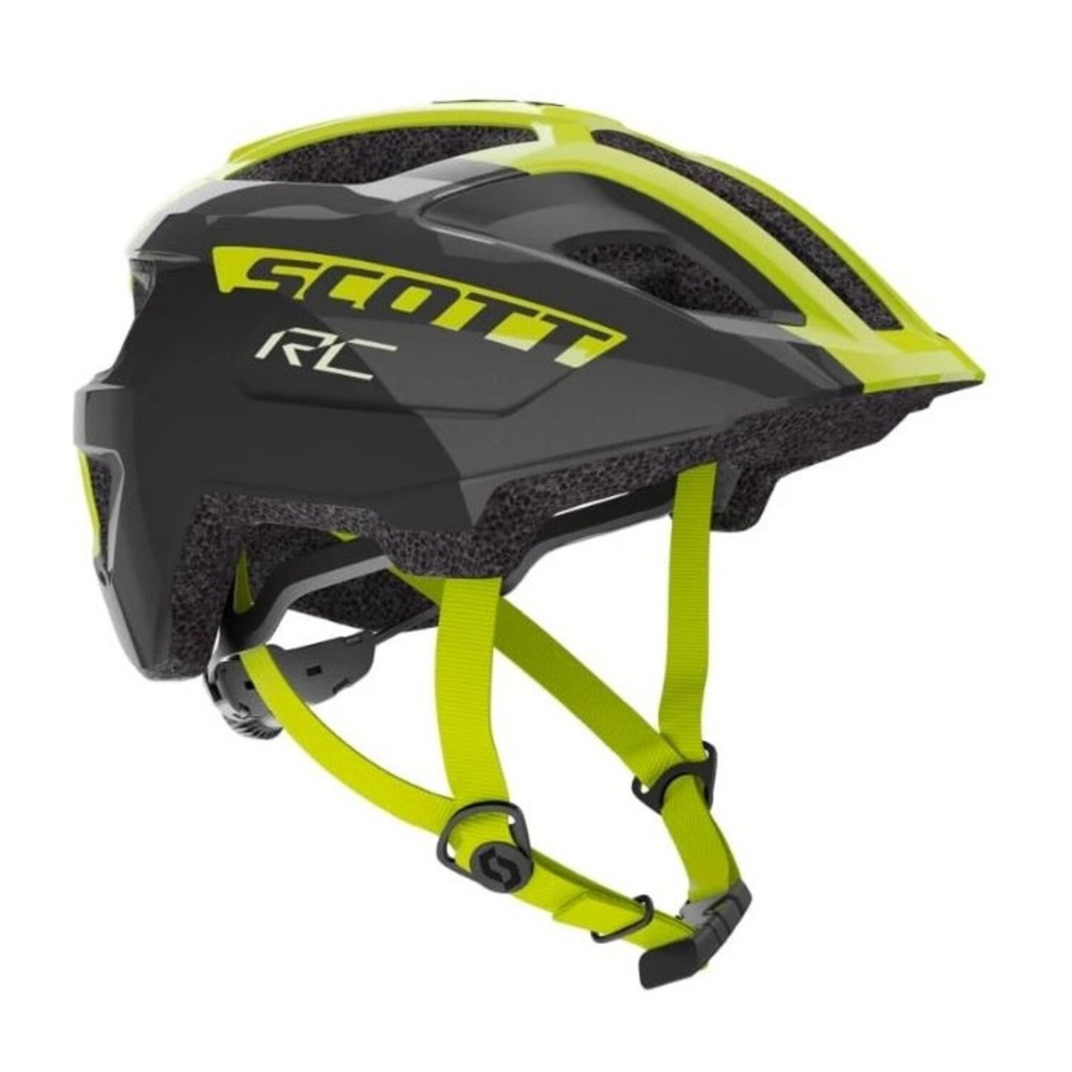 SCOTT SPUNTO JUNIOR HELMET BLACK RADIUM YELLOW RC 50 56CM Bike Force Clarkson