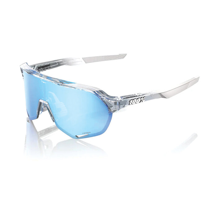 100% 100% S2 SUNGLASSES POLISHED TRANSLUCENT - HIPER BLUE