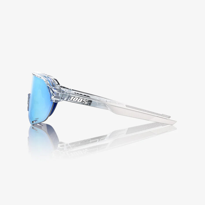 100% 100% S2 SUNGLASSES POLISHED TRANSLUCENT - HIPER BLUE